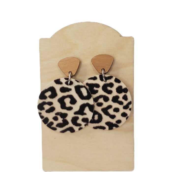 Cheetah Print Raised Drop Earrings
