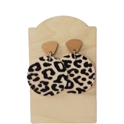 Cheetah Print Raised Drop Earrings