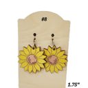  Hand Painted Sunflower Earrings