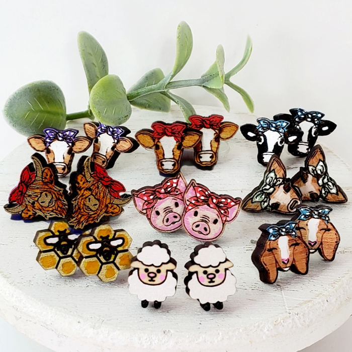 Hand Painted Country Studs | 30 Styles