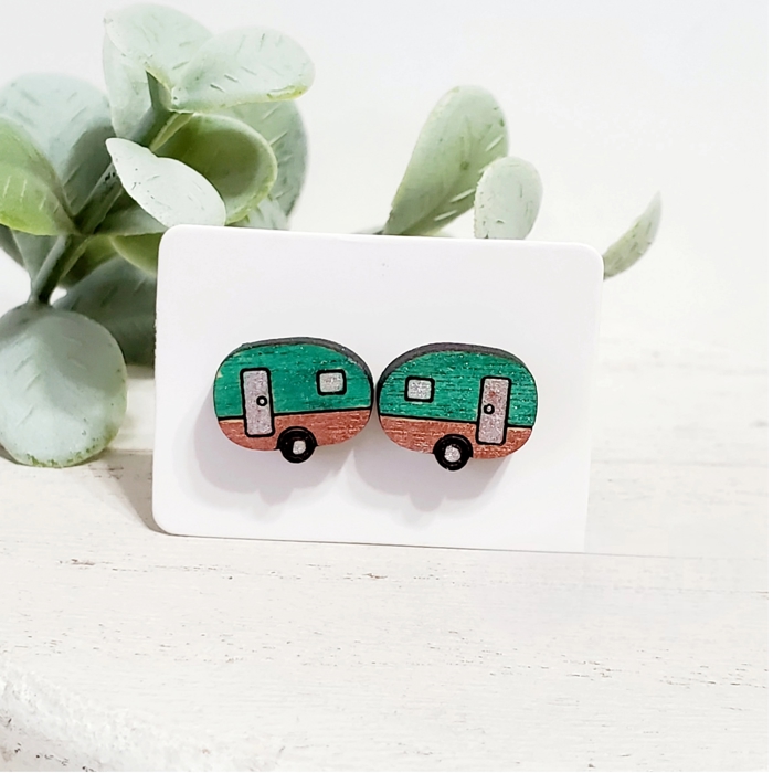 Hand Painted Camper Studs