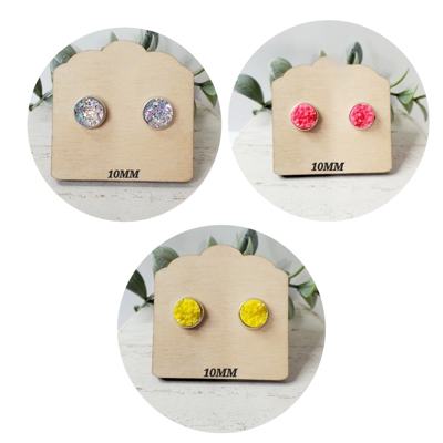 10MM Druzy Studs | 3-Pack