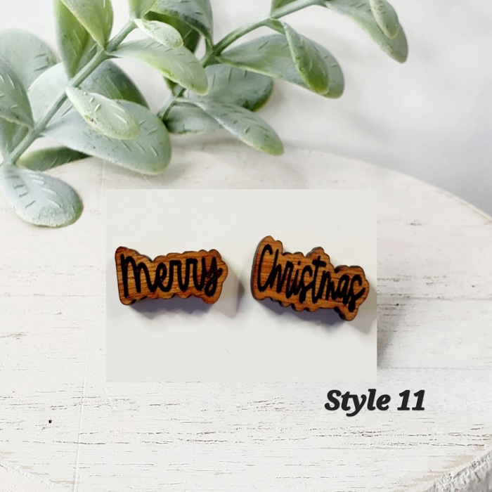 Christmas Wood Studs | 24 Styles