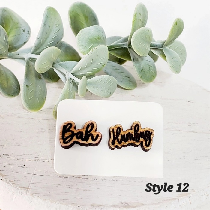 Christmas Wood Studs | 24 Styles