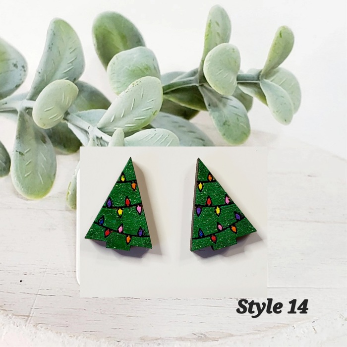 Christmas Wood Studs | 24 Styles