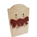  Matte Mocha Brown Bow Earrings