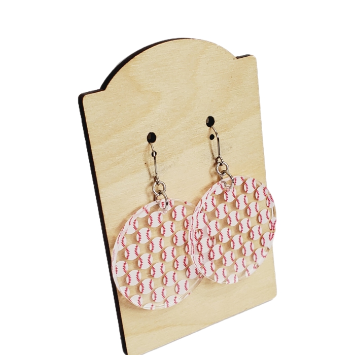 Baseball Acrylic Earrings