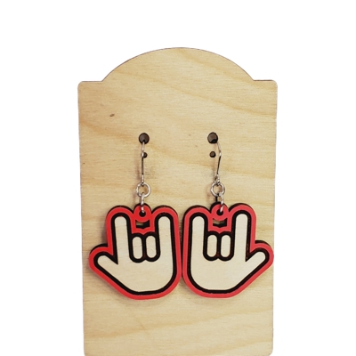 ASL Sign Language Earrings | I Love You