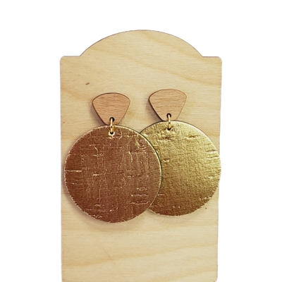 Gold Metallic Drop Earrings