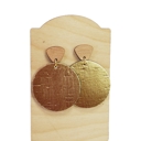  Gold Metallic Drop Earrings