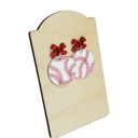  Baseball Dainty Bow Drop Earrings