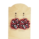  Cheerleader or Pom Pom Red Earrings