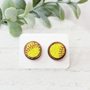 Style 15- 10MM Genuine Leather Softballs Game Day Studs | 31 Styles