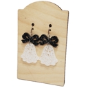  Ghosts Glitter Black Bow Earrings