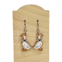  Hand Painted Blue Bow Porch Goose Dangles