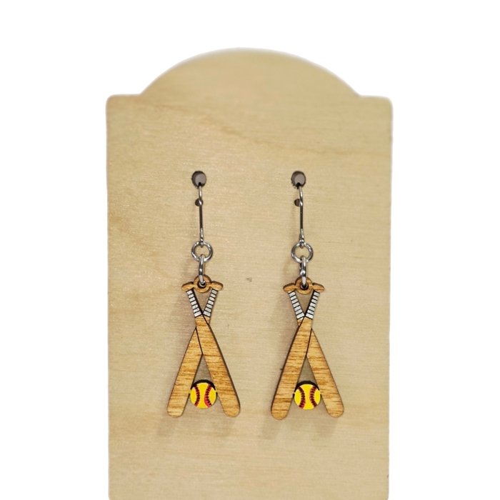 Hand Painted Softball Dangles