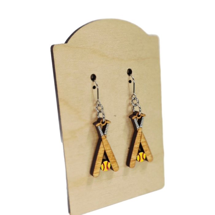 Hand Painted Softball Dangles