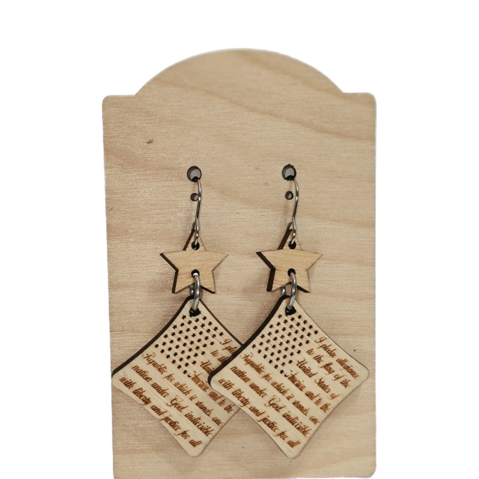 Hand Painted Americana Pledge Dangles