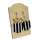  Acrylic Wood Striped Dangles 