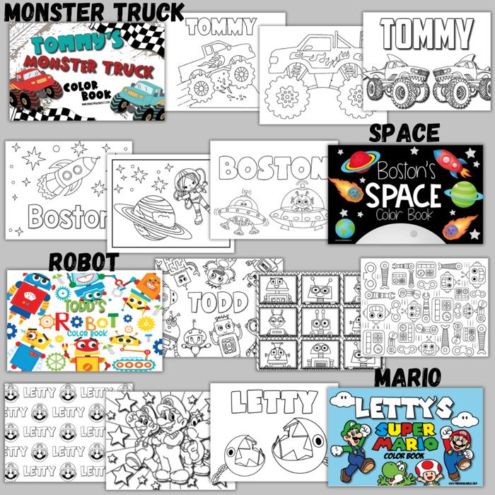 Personalized Color Books 