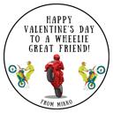Option 6 Set of 12 Custom Valentines Day Stickers INCLUDES BAGS, Personalized School Valentines Day Treat Bag Stickers, class treats