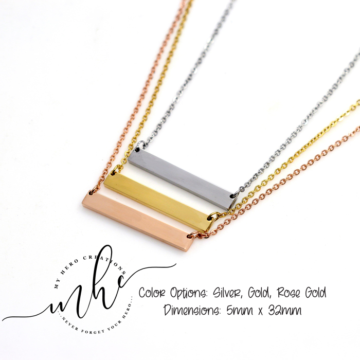 Choose Your Phrase | Motivational Quote Bar Necklace