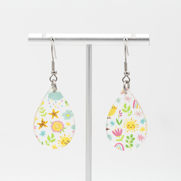 Bright Spring | Teardrop Acrylic Dangle Earrings