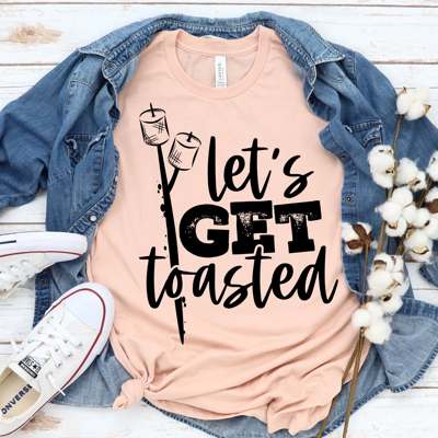 Let's Get Toasted | Funny Camping Graphic Tee