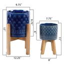  Set of 2 10" & 8" Illuminati Ceramic Planters