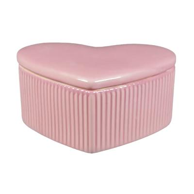 6.25" Ceramic Heart Candle w/Lid (14.5 oz) - Vanilla Cloud