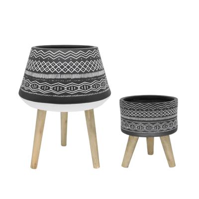 Set of 2 18" & 10" Fiberglass Pots