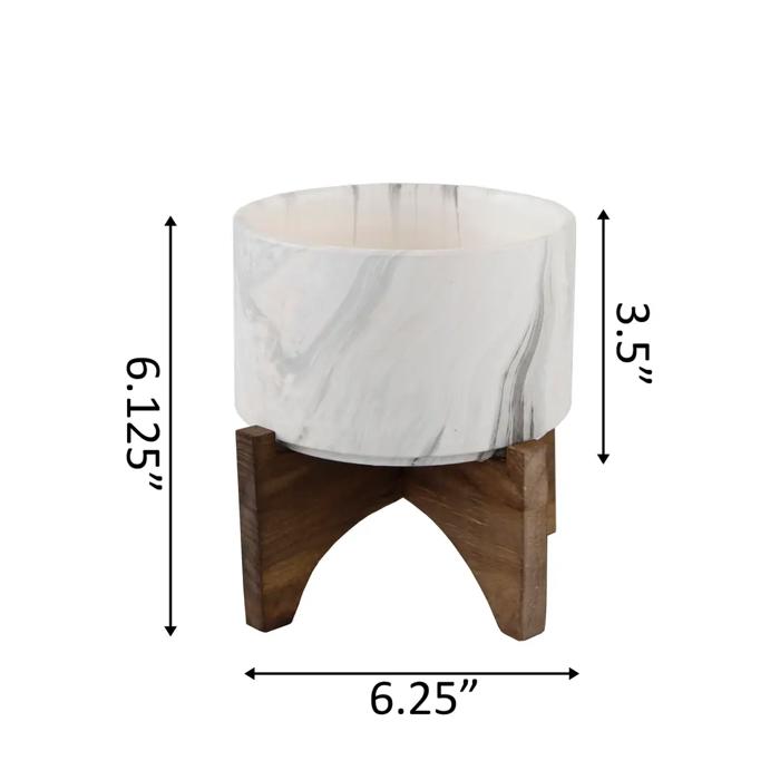 5" Marble Planter