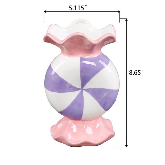 8.625"H Ceramic Candy Vase
