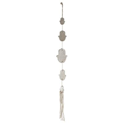 Ivory Hamsa Hand Tassel