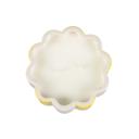  16 oz Yellow Stripe Pedestal Ceramic Candle – Lemon Burst