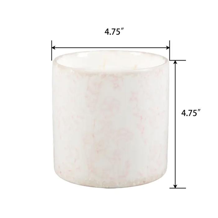 14 oz Floral Print Ceramic Cylinder Candle – Midnight Peony