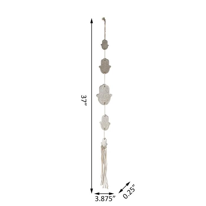 Ivory Hamsa Hand Tassel