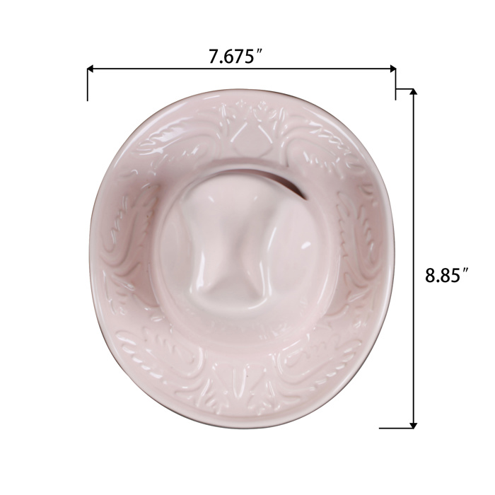 8" Ceramic Western Hat Hanging Vase