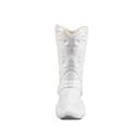 White 8.5" Pink Ceramic Cow Girl Boot Vase