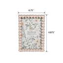 Pink 4x6 White Heart Zinc Alloy Frame