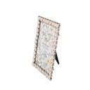 Pink 4x6 White Heart Zinc Alloy Frame