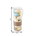 Blue Hello Easter Egg Ornaments in Clear Cylinder