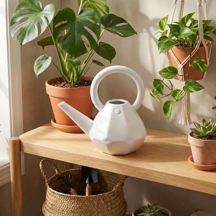 Geo Ceramic Watering Can