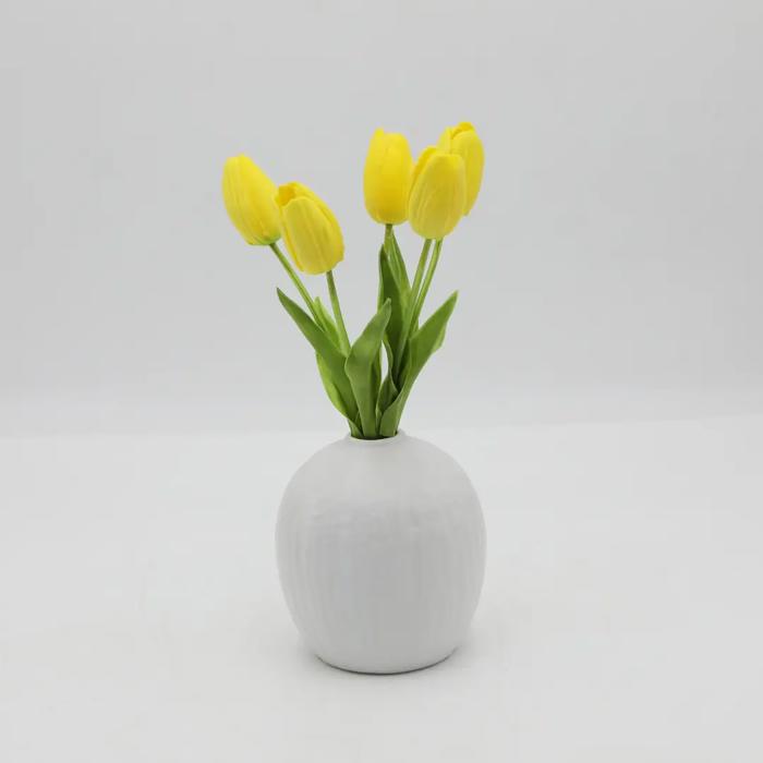 12.75" Real-touch Tulips in Vase