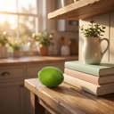 Green Faux Lemon Decorative Fruit