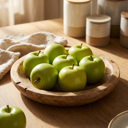 Green Artificial 8 PCs Apple in Bag