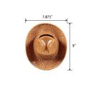 Brown 8" Ceramic Western Hat Hanging Vase
