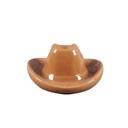 Brown 8" Ceramic Western Hat Hanging Vase