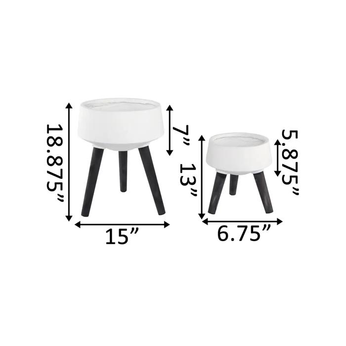 15" & 11.5" Fiberglass Pot