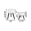 White 15" & 11.5" Fiberglass Pot